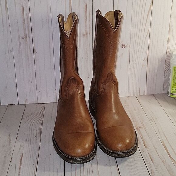 Atomic 79 Nutted Men's 9" Super Roper Calf Boots Waxy Retanned Leather Mens 11 D - Picture 2 of 14